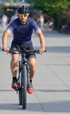man, bicyclist, cyclist, young, bike, bicycle, helmet, sports, healthy, lifestyle